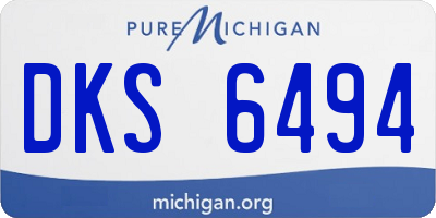 MI license plate DKS6494