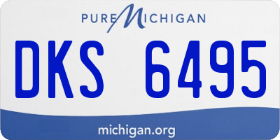MI license plate DKS6495