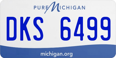 MI license plate DKS6499