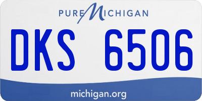 MI license plate DKS6506