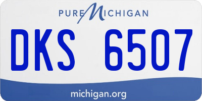 MI license plate DKS6507