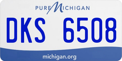 MI license plate DKS6508