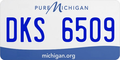 MI license plate DKS6509