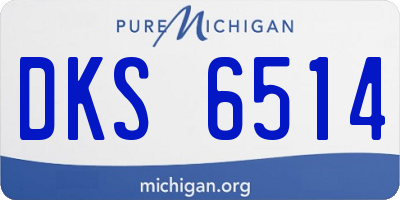 MI license plate DKS6514