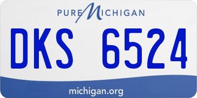 MI license plate DKS6524