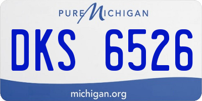 MI license plate DKS6526