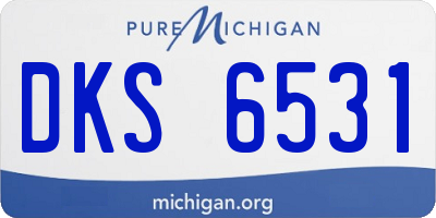MI license plate DKS6531