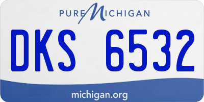 MI license plate DKS6532