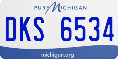 MI license plate DKS6534