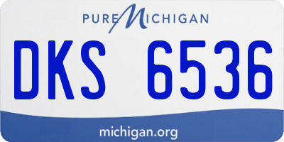 MI license plate DKS6536