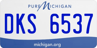 MI license plate DKS6537