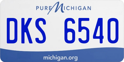 MI license plate DKS6540