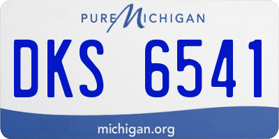 MI license plate DKS6541