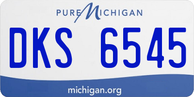 MI license plate DKS6545