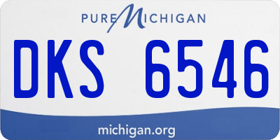 MI license plate DKS6546
