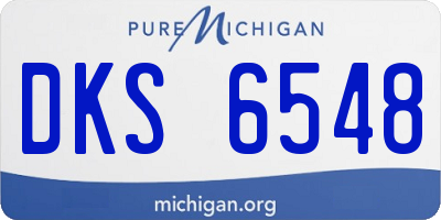 MI license plate DKS6548