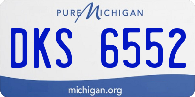 MI license plate DKS6552