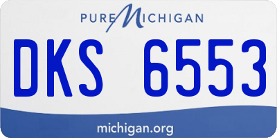 MI license plate DKS6553
