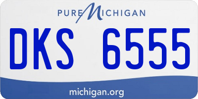 MI license plate DKS6555