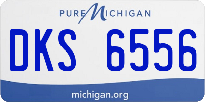 MI license plate DKS6556