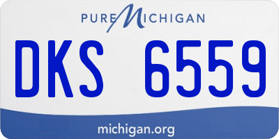MI license plate DKS6559