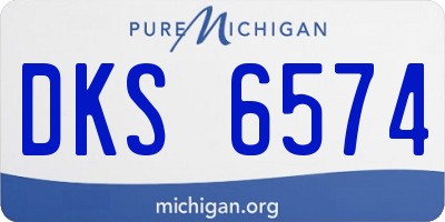 MI license plate DKS6574