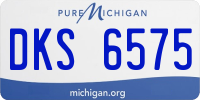 MI license plate DKS6575