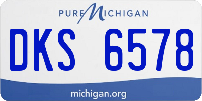 MI license plate DKS6578
