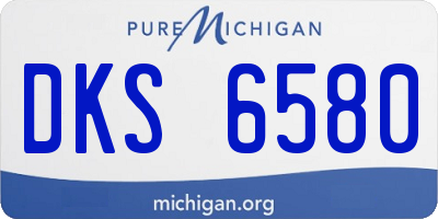 MI license plate DKS6580