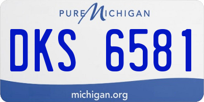MI license plate DKS6581