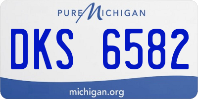 MI license plate DKS6582