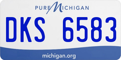 MI license plate DKS6583