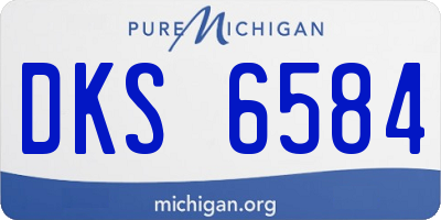 MI license plate DKS6584