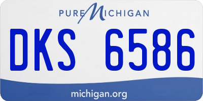 MI license plate DKS6586