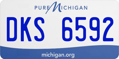 MI license plate DKS6592