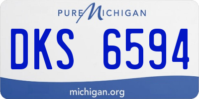 MI license plate DKS6594