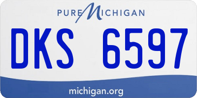 MI license plate DKS6597