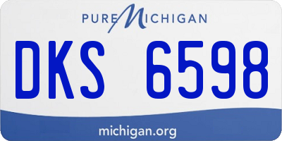 MI license plate DKS6598