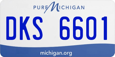 MI license plate DKS6601