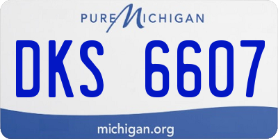MI license plate DKS6607