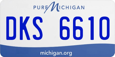 MI license plate DKS6610