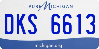 MI license plate DKS6613