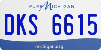 MI license plate DKS6615