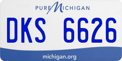MI license plate DKS6626