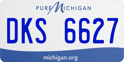 MI license plate DKS6627