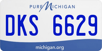 MI license plate DKS6629