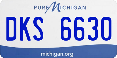MI license plate DKS6630