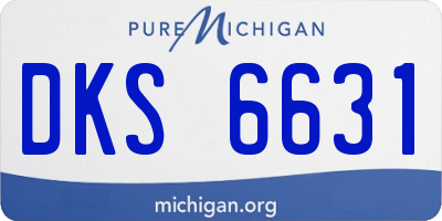 MI license plate DKS6631