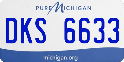 MI license plate DKS6633