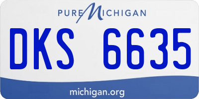 MI license plate DKS6635